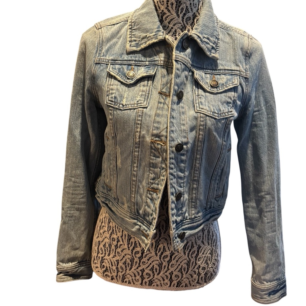 Blue Jean Jacket Cropped Trucker Style